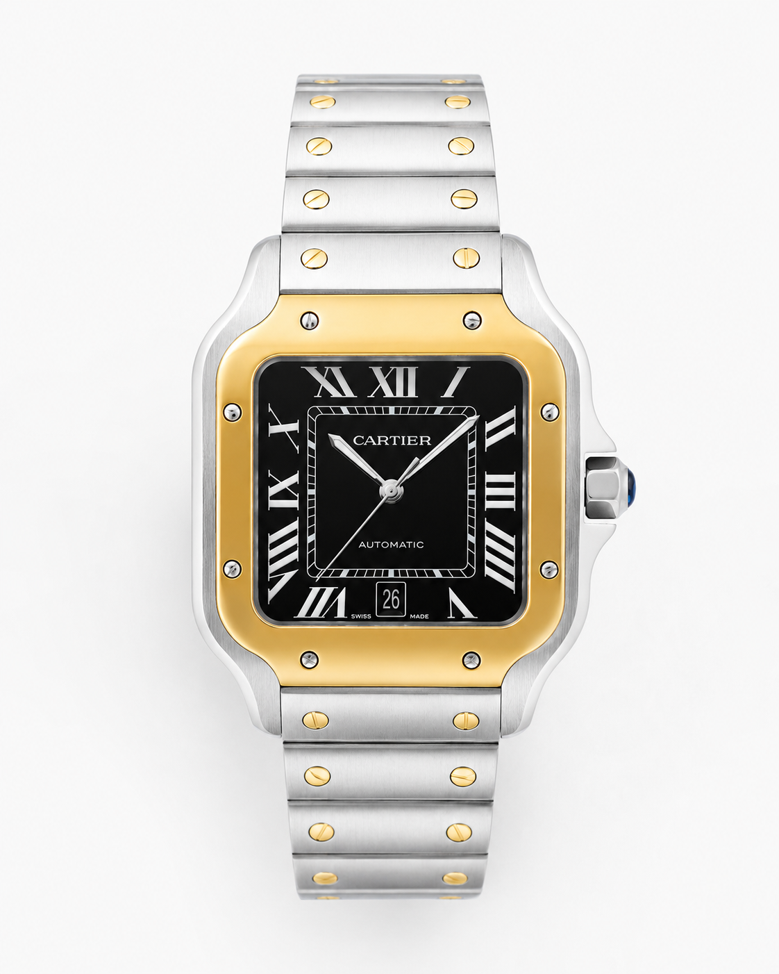 Cartier Santos Black Dial Large
