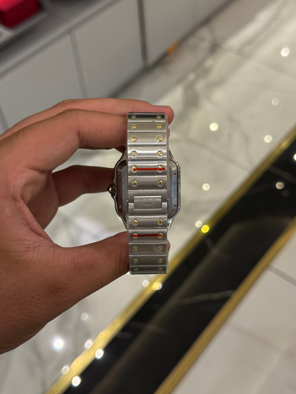 Cartier Santos Black Dial Large