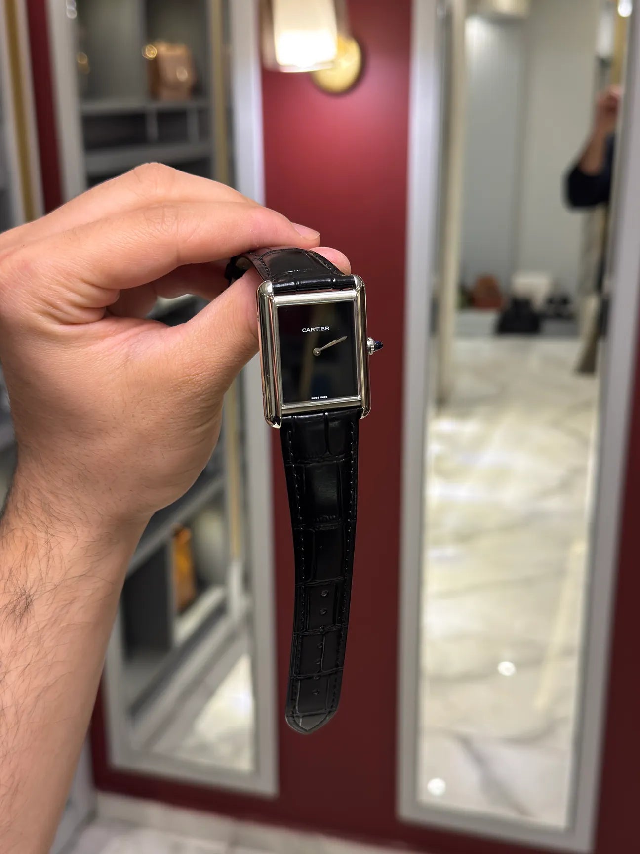 Cartier Tank Must Crocodile Cordon