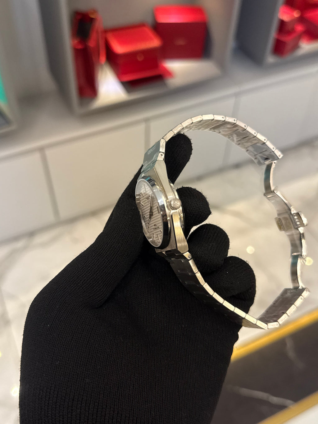 Tissot Prx Powermatic Silver Cordon Blue Dial