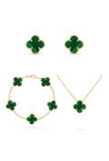 Van Cleef Alhambra Yeşil Yonca Set