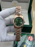 Rolex Daydate Mint Green Dial Rose President Cordon