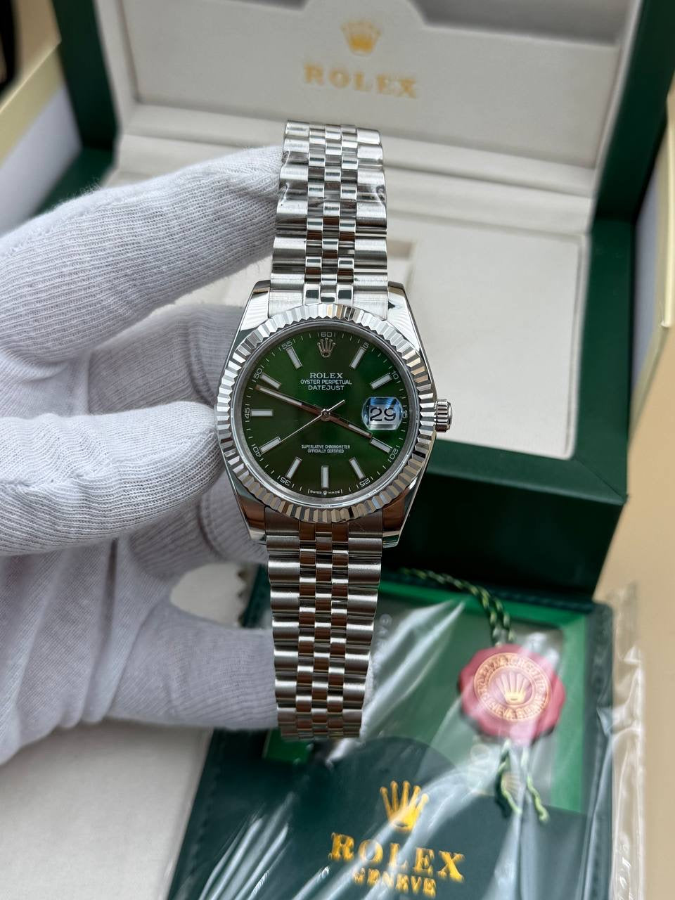 Rolex Green Dial Jübile Cordon
