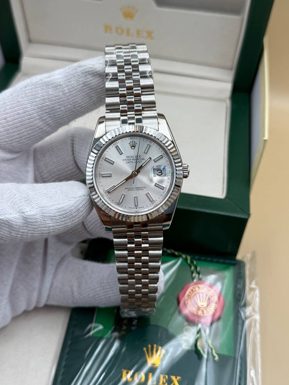 Rolex Datejust White Dial Jübile Cordon