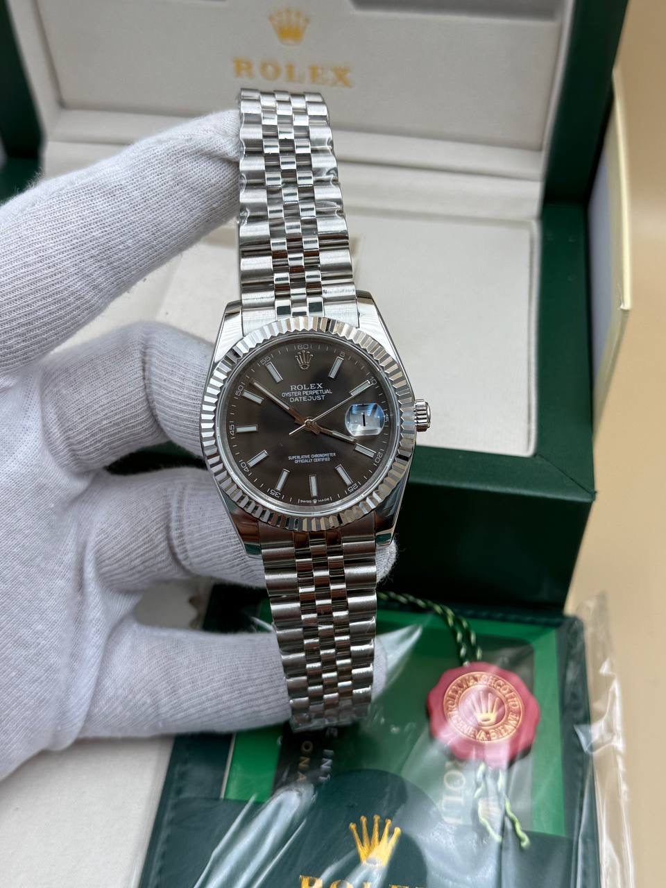 Rolex Grey Dial Jübile Cordon