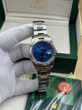 Rolex Datejust Blue Dial Oyster Cordon