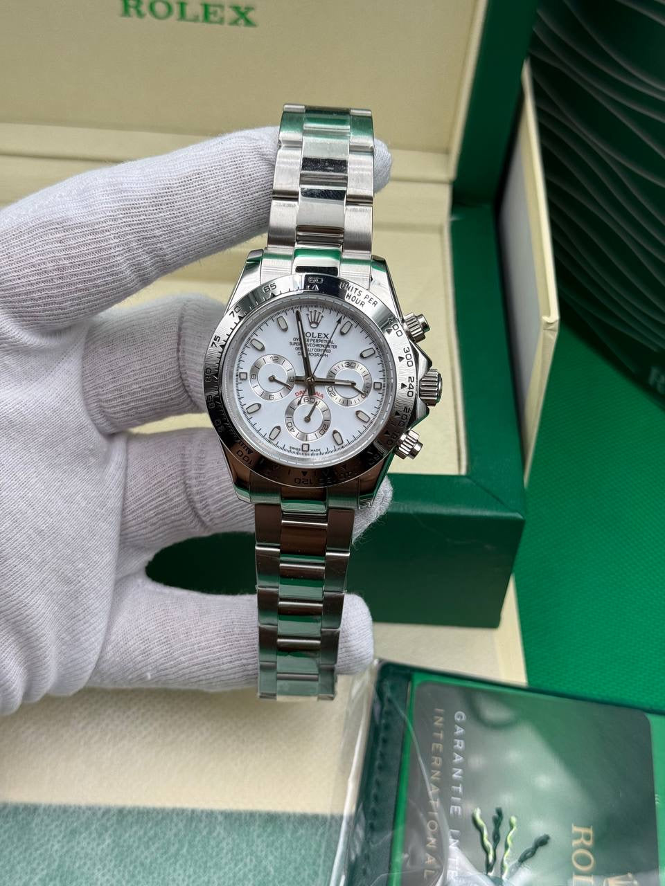 Rolex Daytona White Dial Oyster Cordon