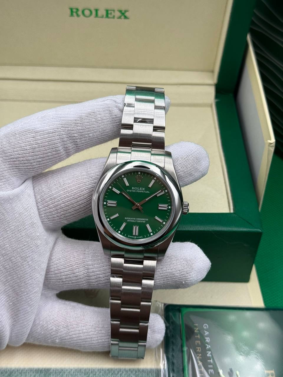 Rolex Oyster Perpetual Green Dial