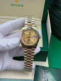 Rolex Daydate Gold Dial President Cordon