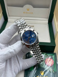 Rolex Datejust Blue Dial Jübile Cordon