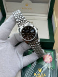 Rolex Datejust Black Dial Jübile Cordon