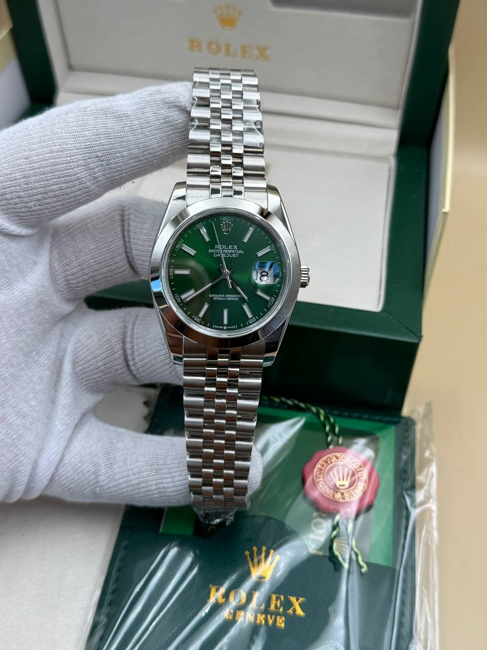 Rolex Green Dial Jübile Cordon