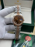 Rolex Datejust Brown Diamond Dial Two Tone Jübile Cordon