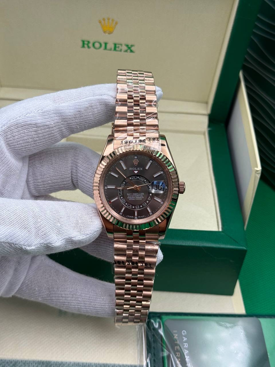 Rolex Sky Dweller Grey Dial Jubile Cordon
