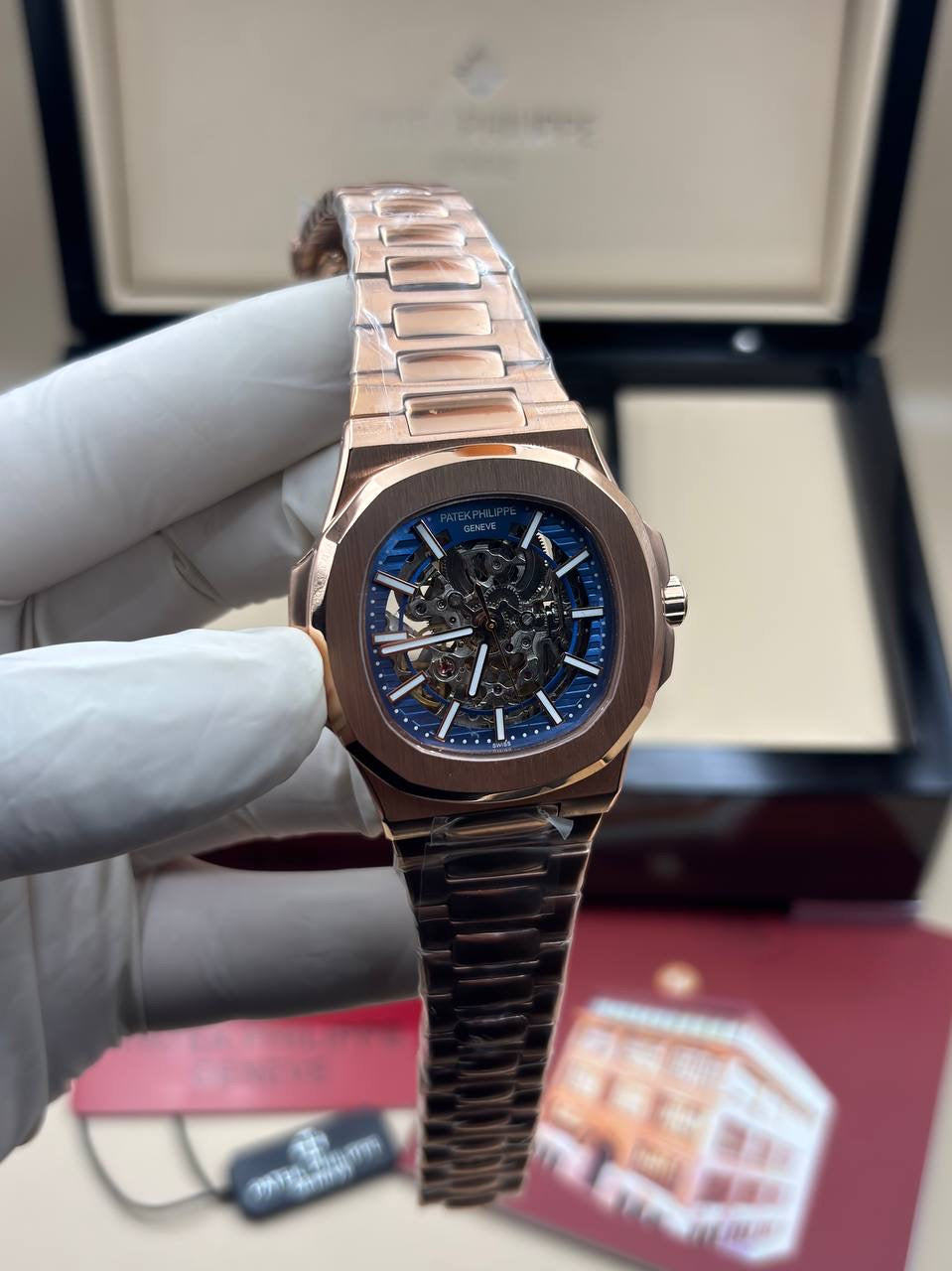 Patek Philippe Nautilus Skeleton Blue  Dial