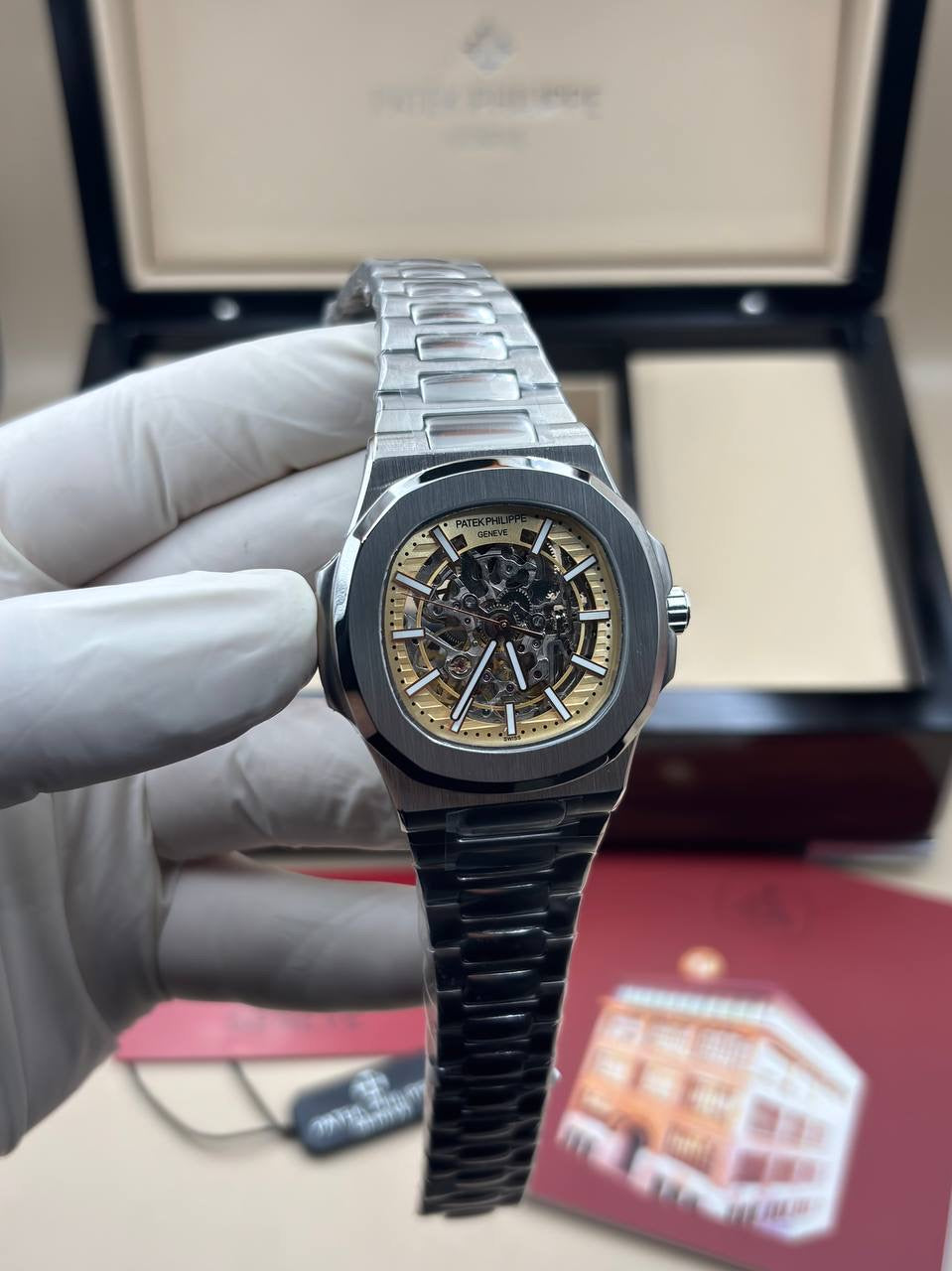 Patek Philippe Nautilus Skeleton Gold Dial