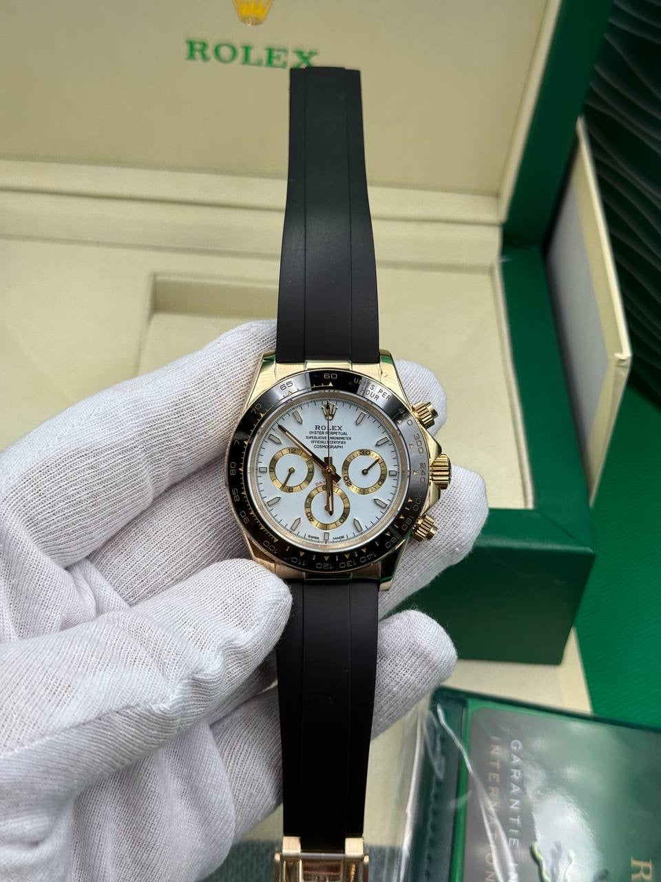 Rolex Daytona White Dial Oysterflex Cordon