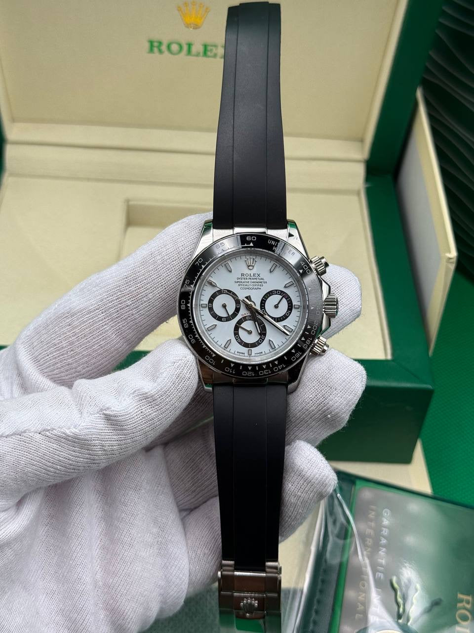 Rolex Daytona White Dial Oysterflex Cordon