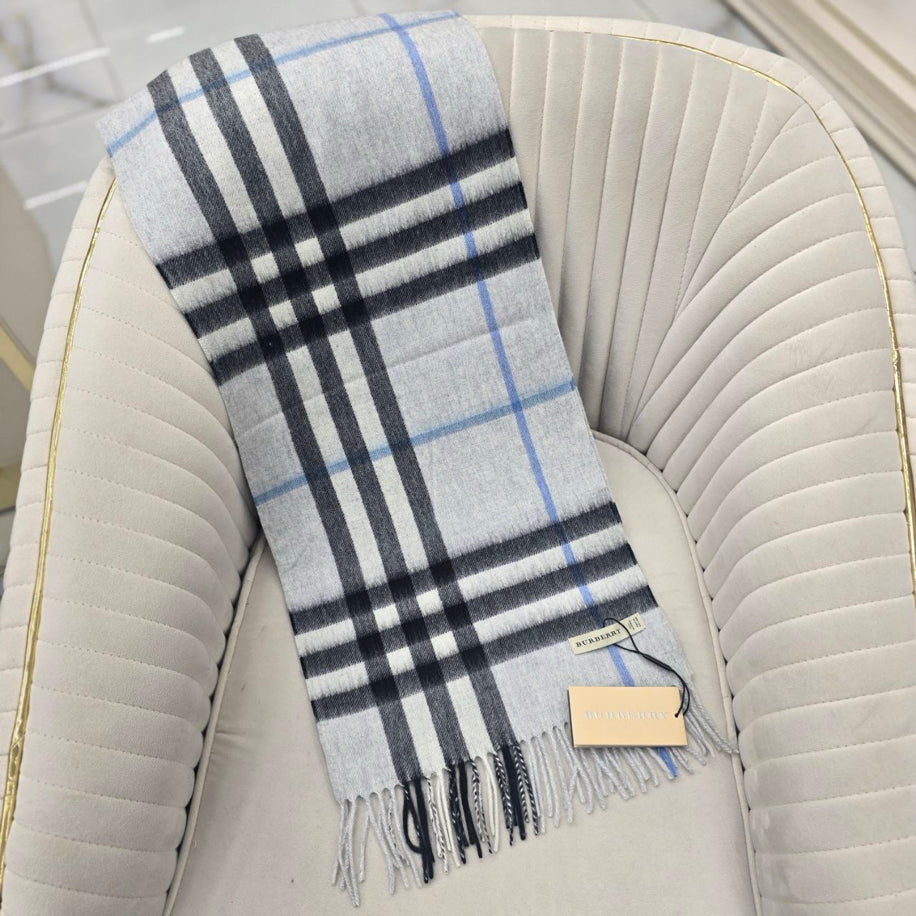 KARIŞIK Burberry Hakiki Kaşmir İpek Şal