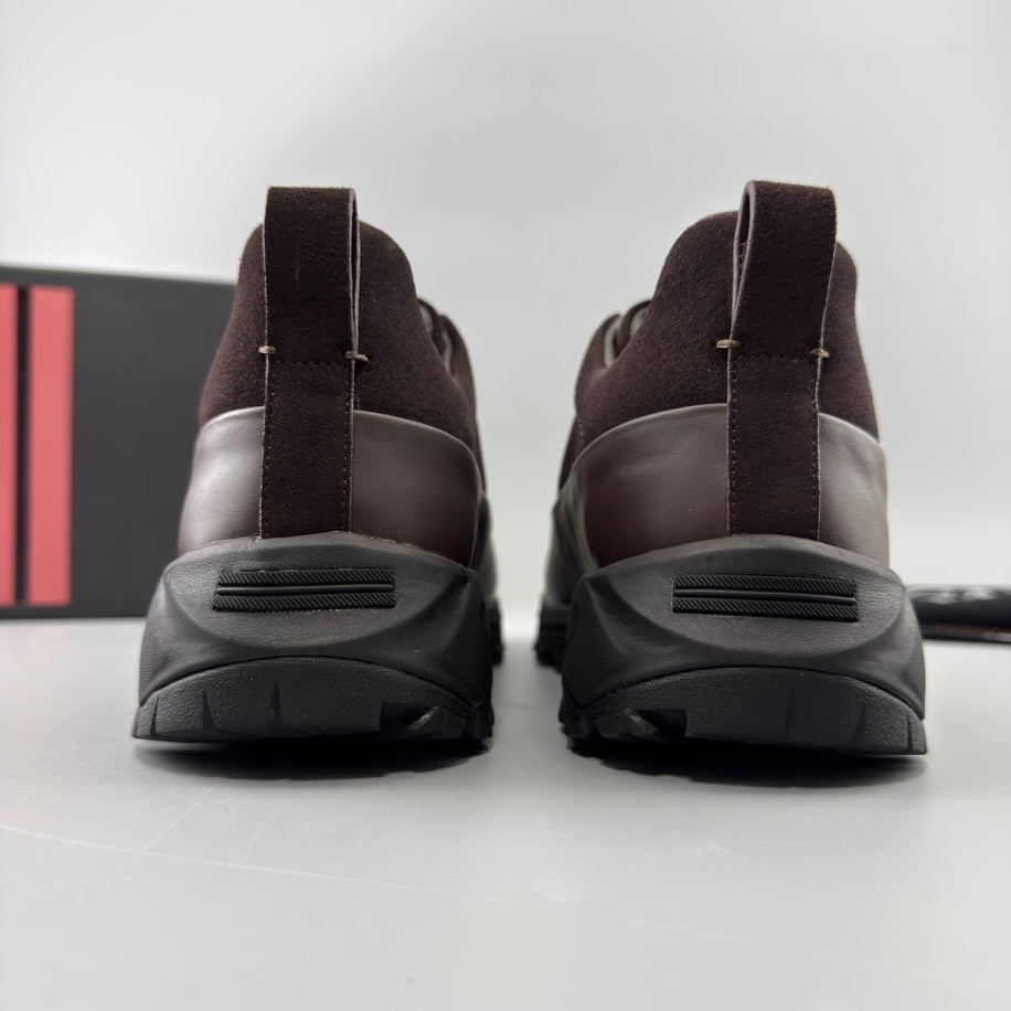 Zegna Leather Triple Stitch Monte Sneakers