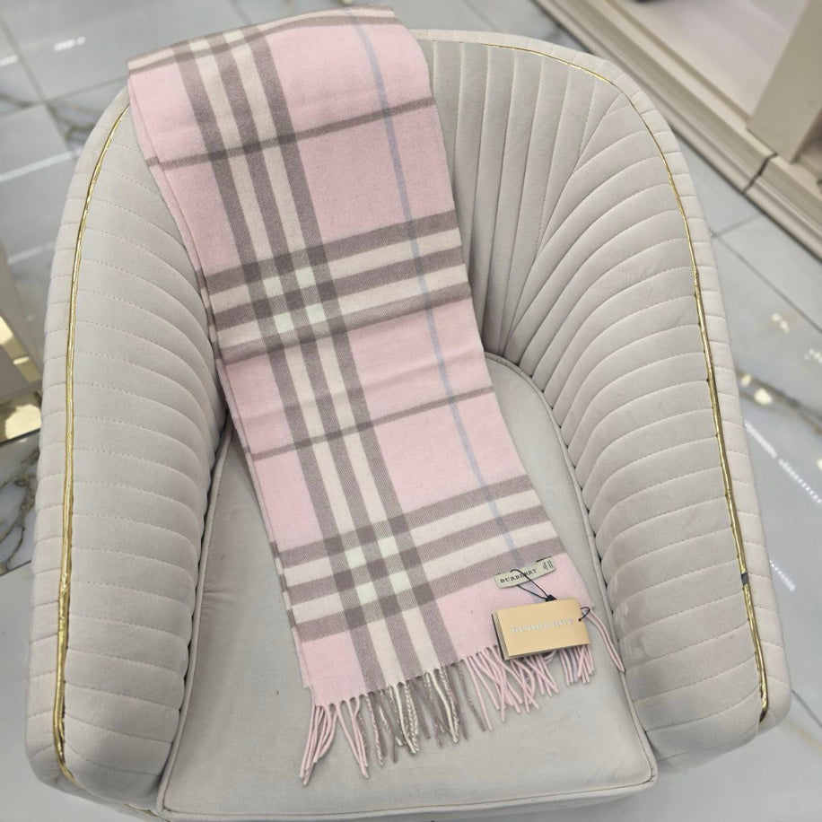 KARIŞIK Burberry Hakiki Kaşmir İpek Şal