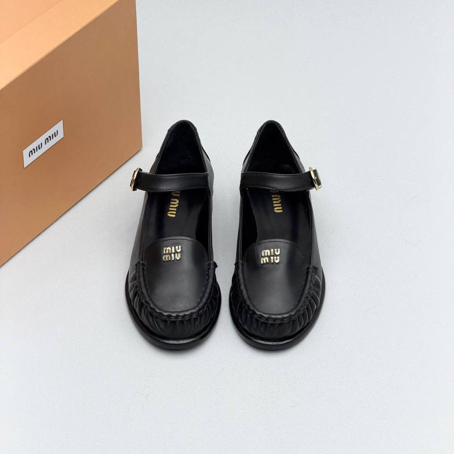Miu Miu Mary Jane Leather Loafer