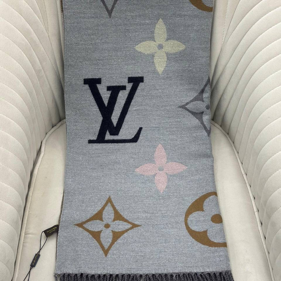 KARIŞIK Louis Vuitton Hakiki Kaşmir İpek Şal