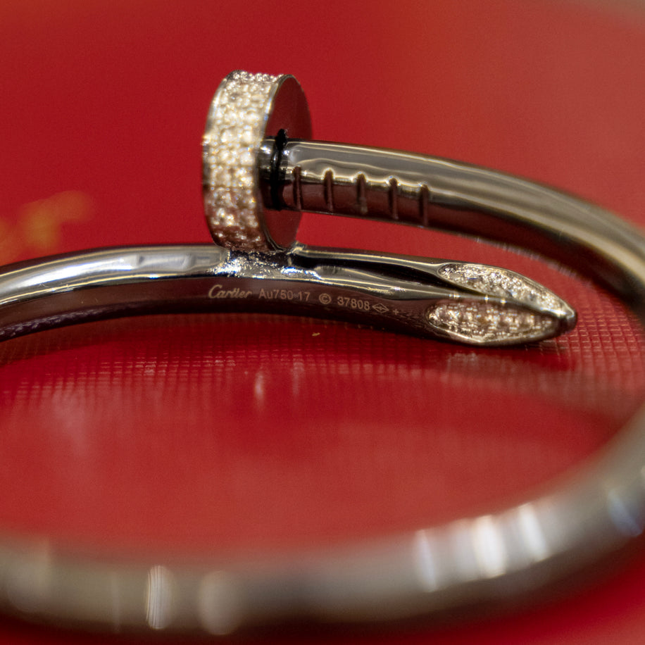 Cartier Unisex Bileklik (Siyah) Yarım Taşlı