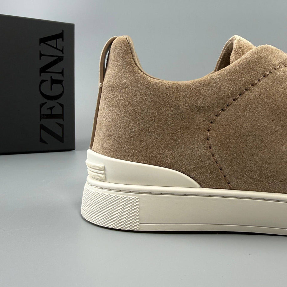 ZEGNA Triple Stitch Suede Sneaker