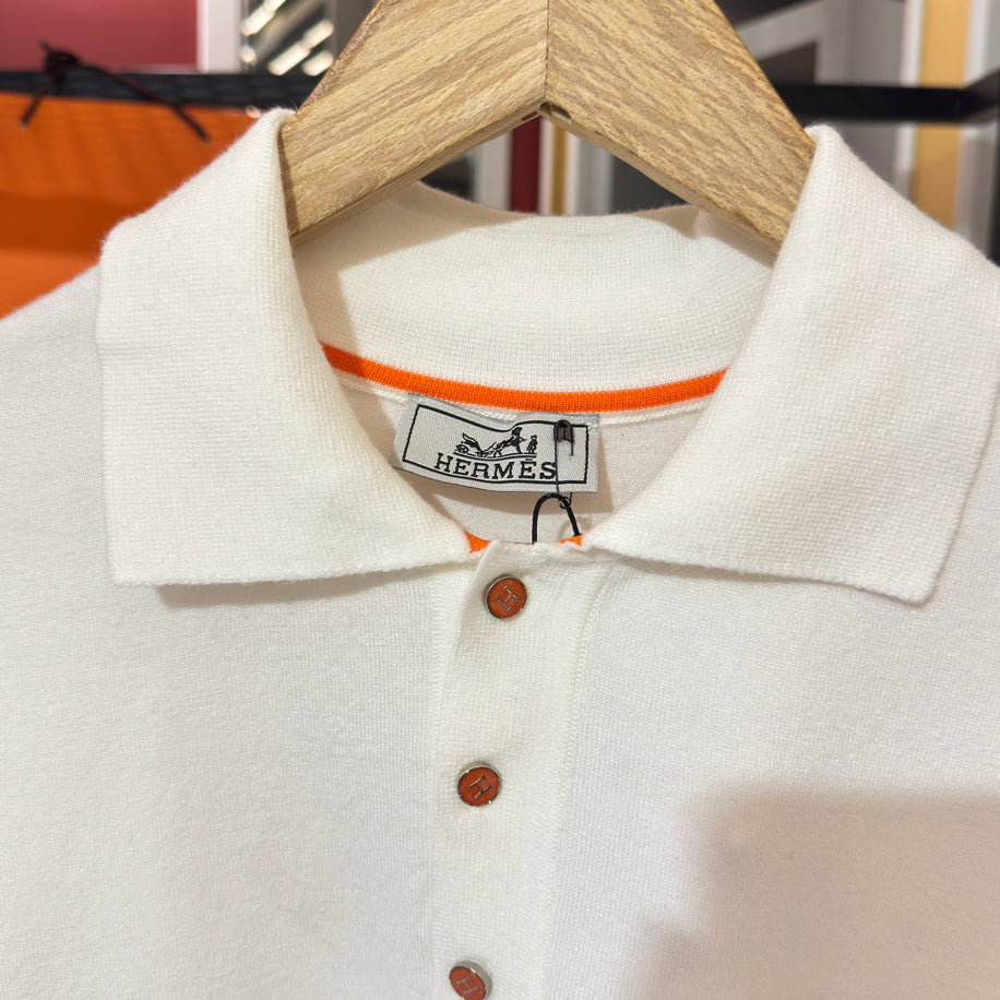 Hermes Logo İşlemeli İthal Pamuk Kumaş Triko