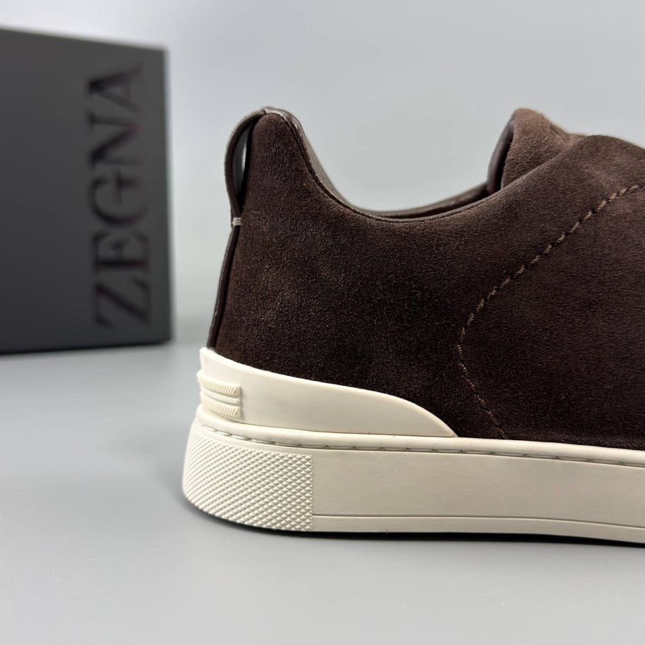 ZEGNA Triple Stitch Suede Sneaker