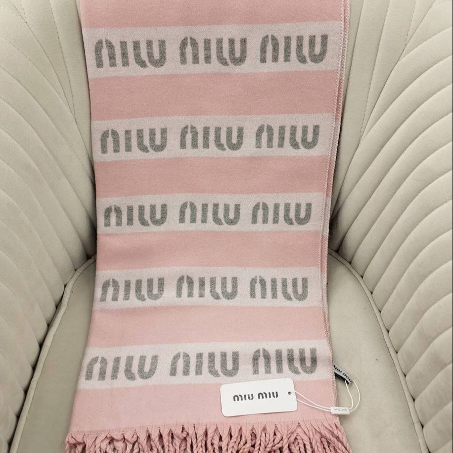 KARIŞIK Miu Miu Hakiki Kaşmir İpek Şal
