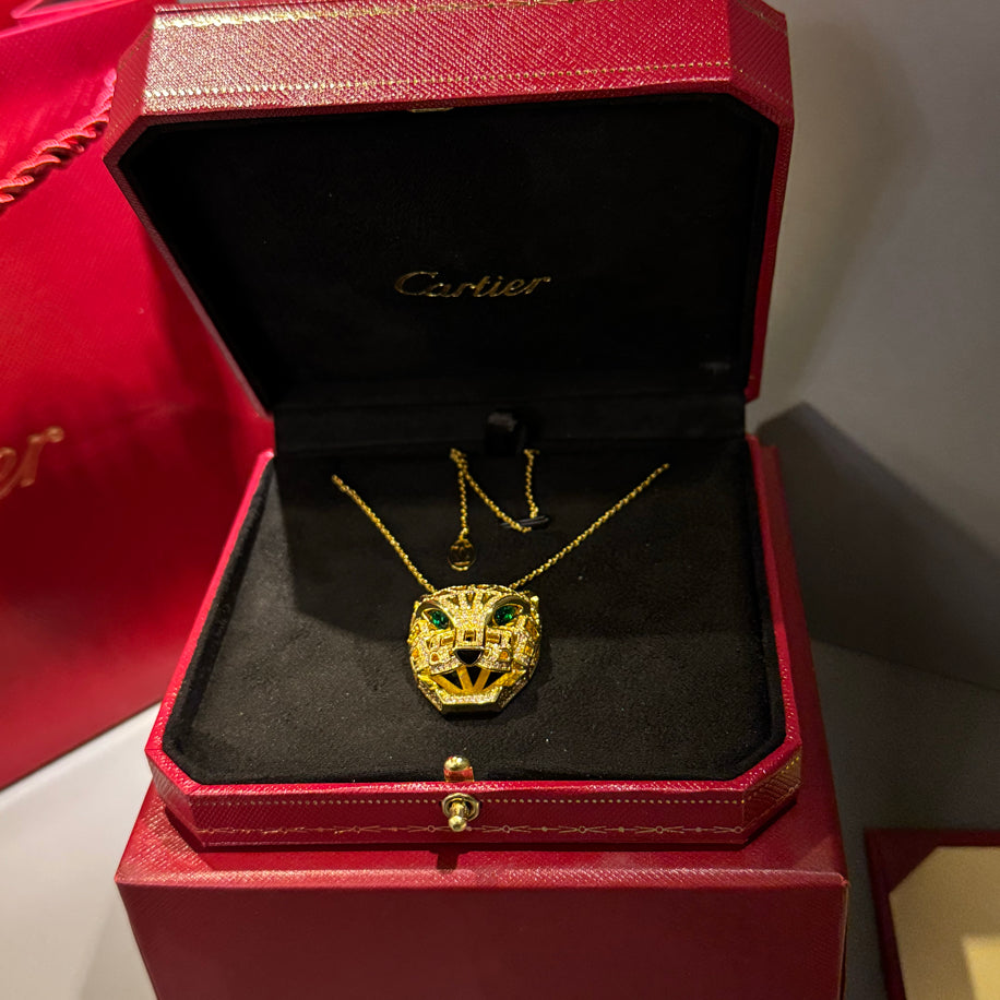 Cartier Panther Gold Taşlı Kolye