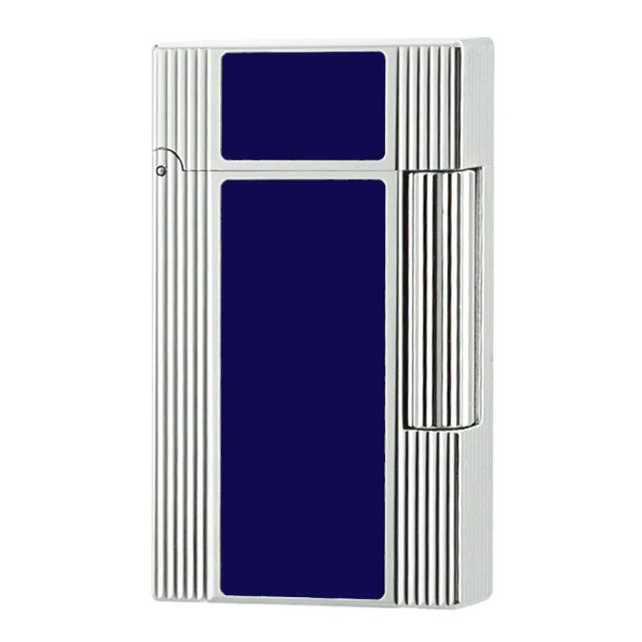 S.T. Dupont LIGNE 2  Windsor Silver Lacquer Blue Lighter