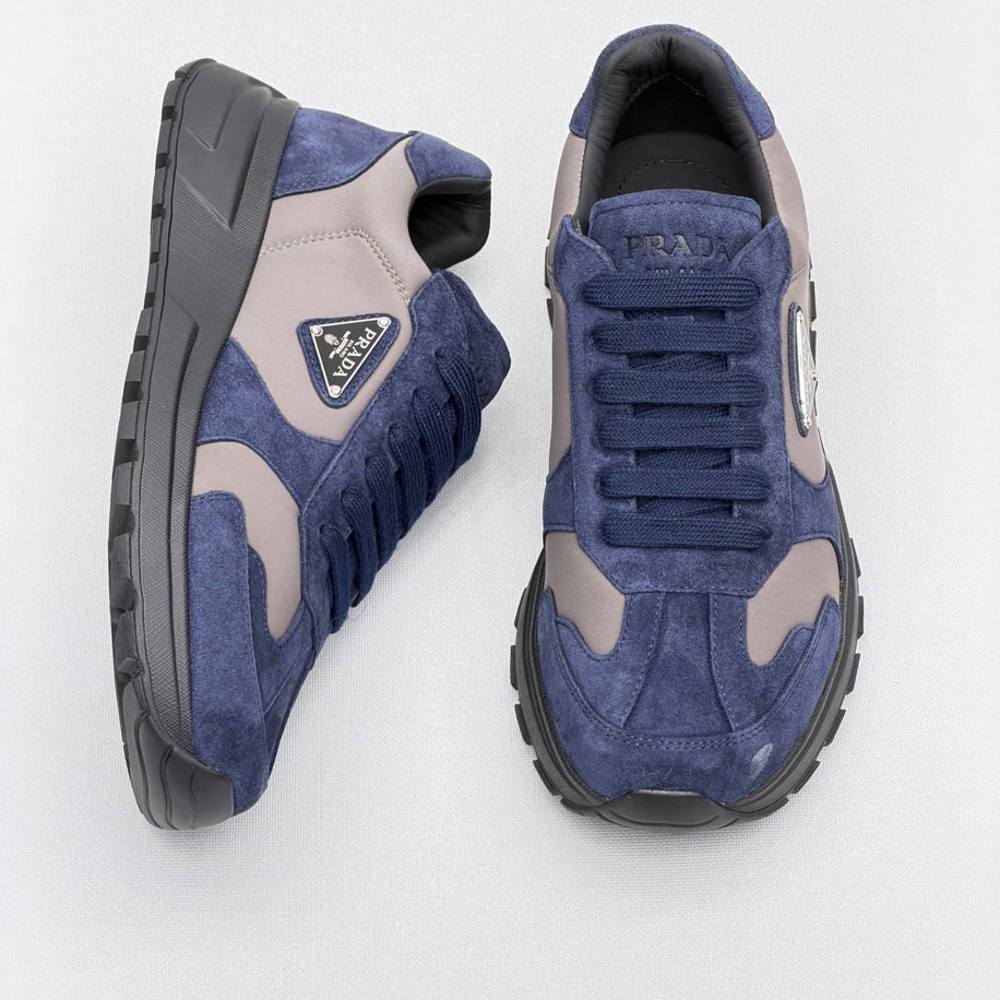 Prada Prax Re-Nylon Suede Sneakers