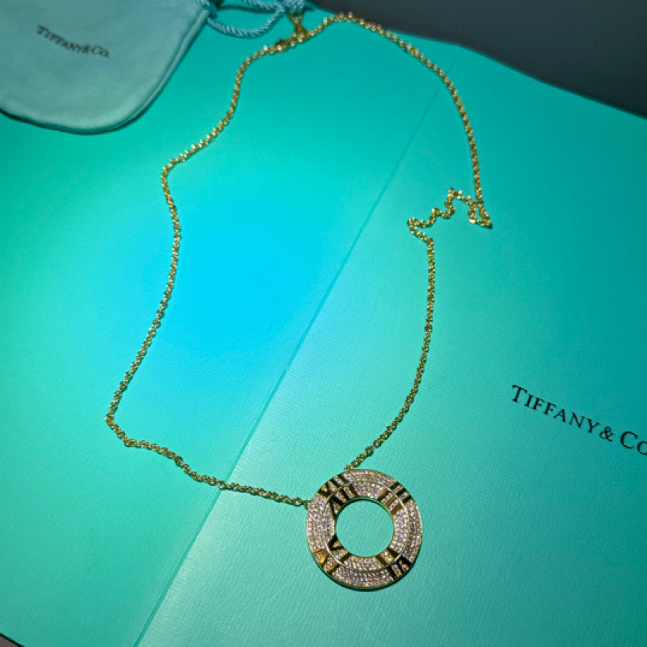 Tiffany Özel Ürün (Gold Taşlı) Kolye