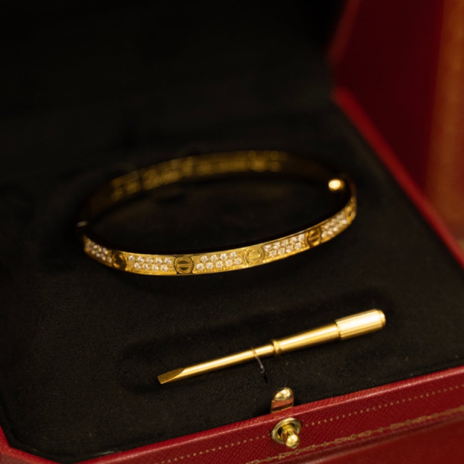Cartier Love Unisex ( Gold Full Taşlı )