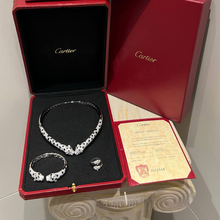 Cartier Panther’e Silver Set