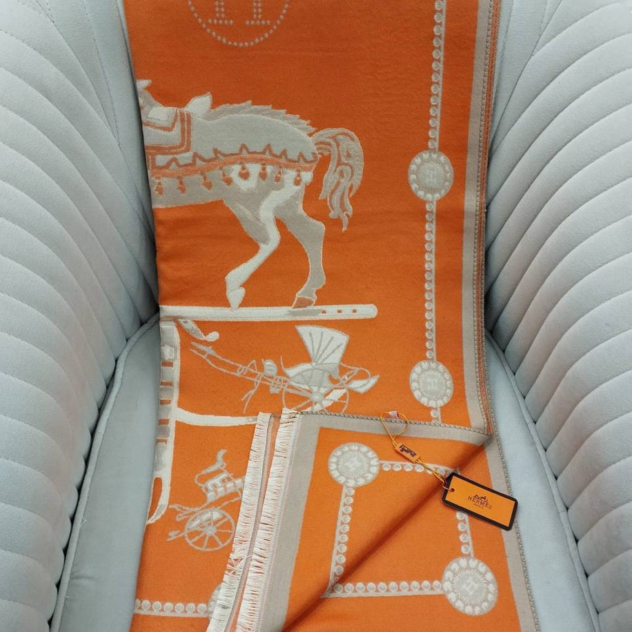 KARIŞIK Hermes Hakiki Kaşmir İpek Şal