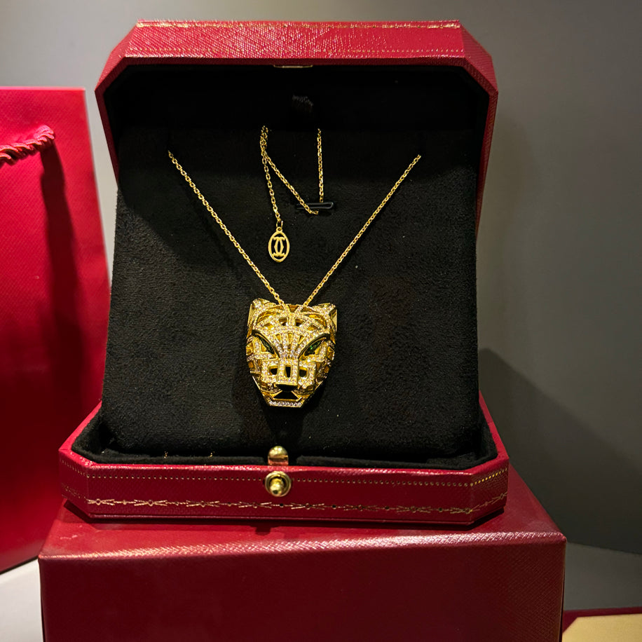 Cartier Panther Gold Taşlı Kolye