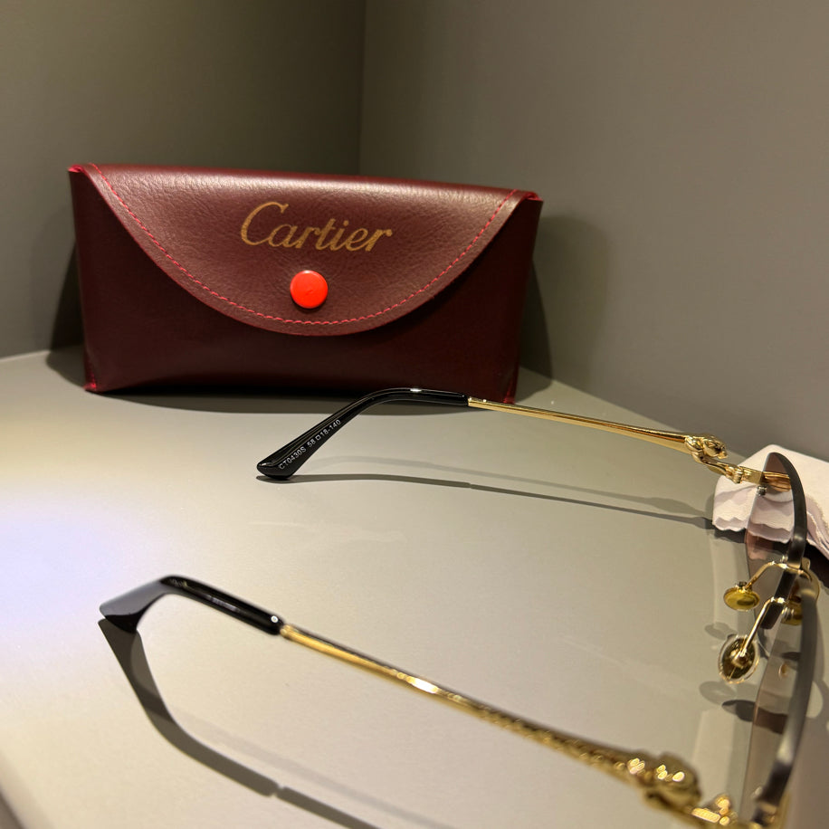Cartier Unisex Gözlük ( Kahve Cam Gold Sap)