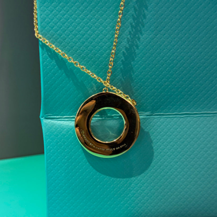 Tiffany Özel Ürün (Gold Taşlı) Kolye
