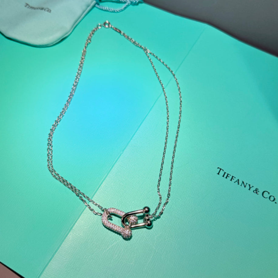 Tiffany Hardwear (Silver Taşlı) Kolye