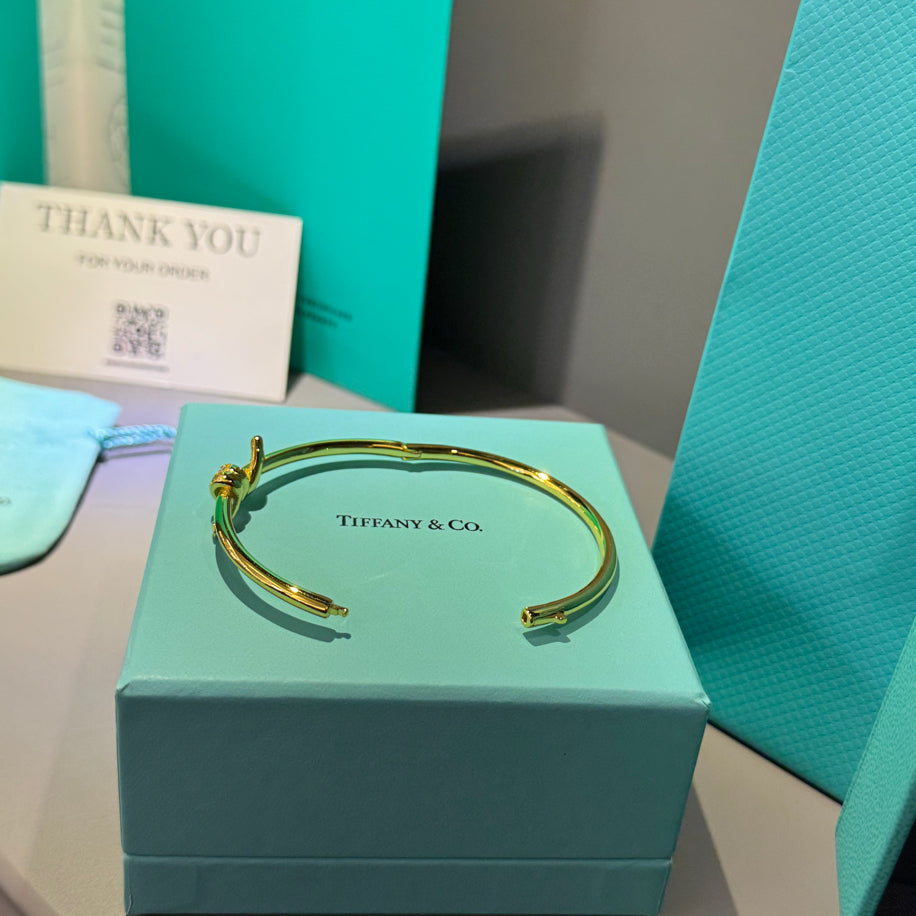 Tiffany Gold Yarım Taşlı Bileklik