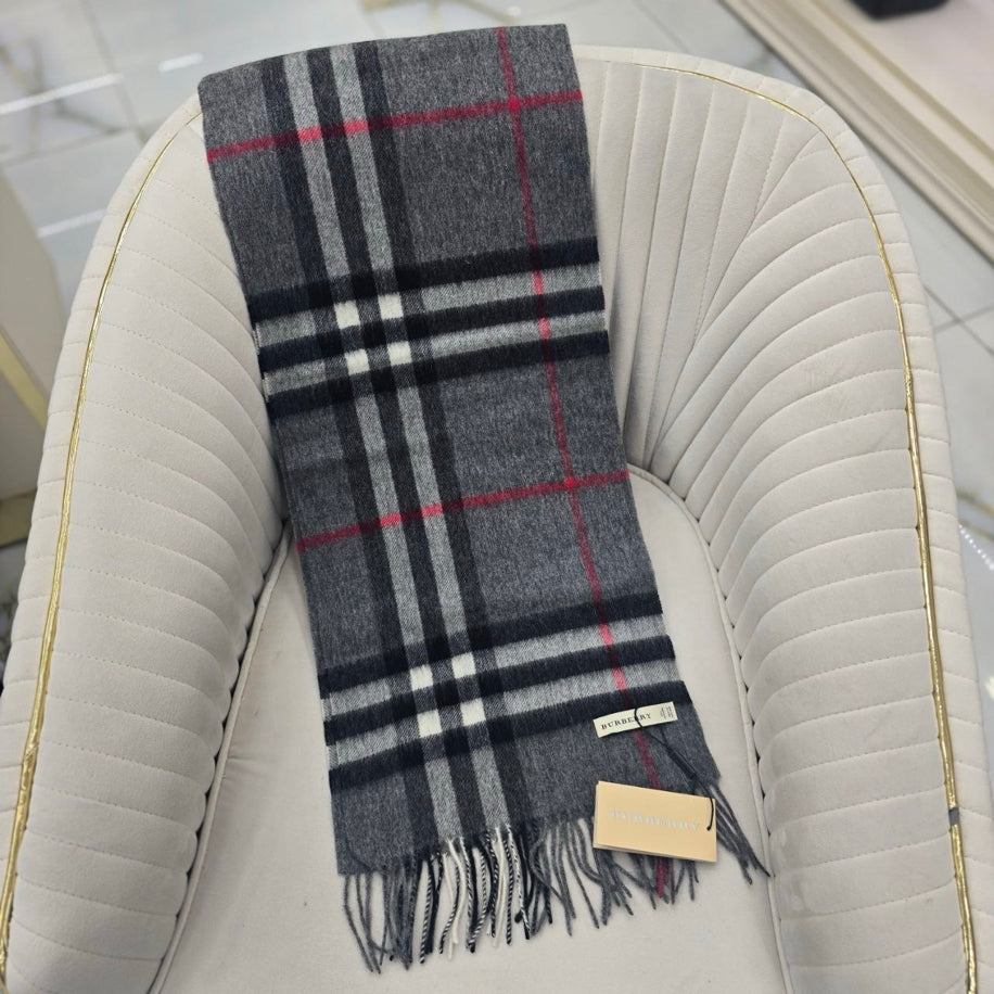 KARIŞIK Burberry Hakiki Kaşmir İpek Şal