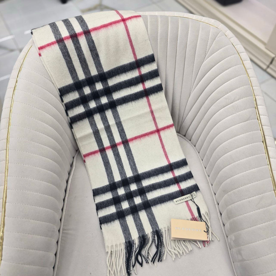 KARIŞIK Burberry Hakiki Kaşmir İpek Şal