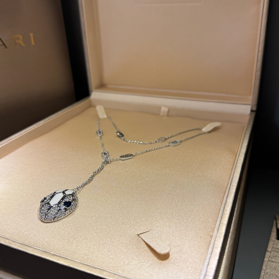 Bvlgari Serpenti Gold Taşlı Kolye