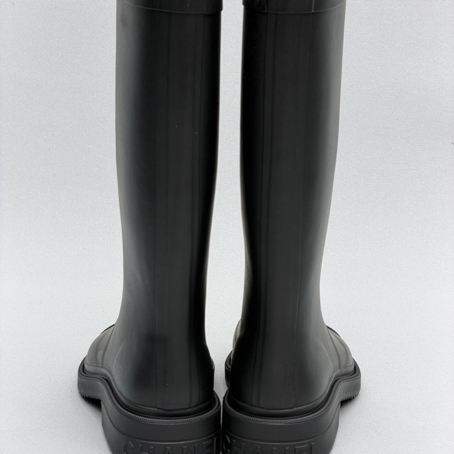 Chanel Rain Boots   Boot Black