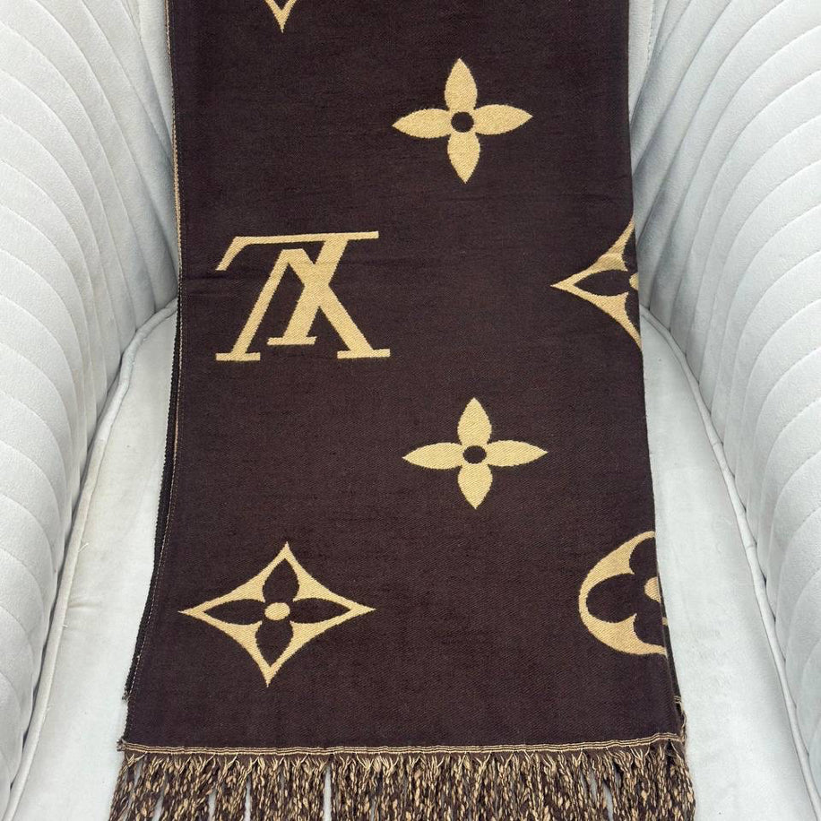 KARIŞIK Louis Vuitton Hakiki Kaşmir İpek Şal