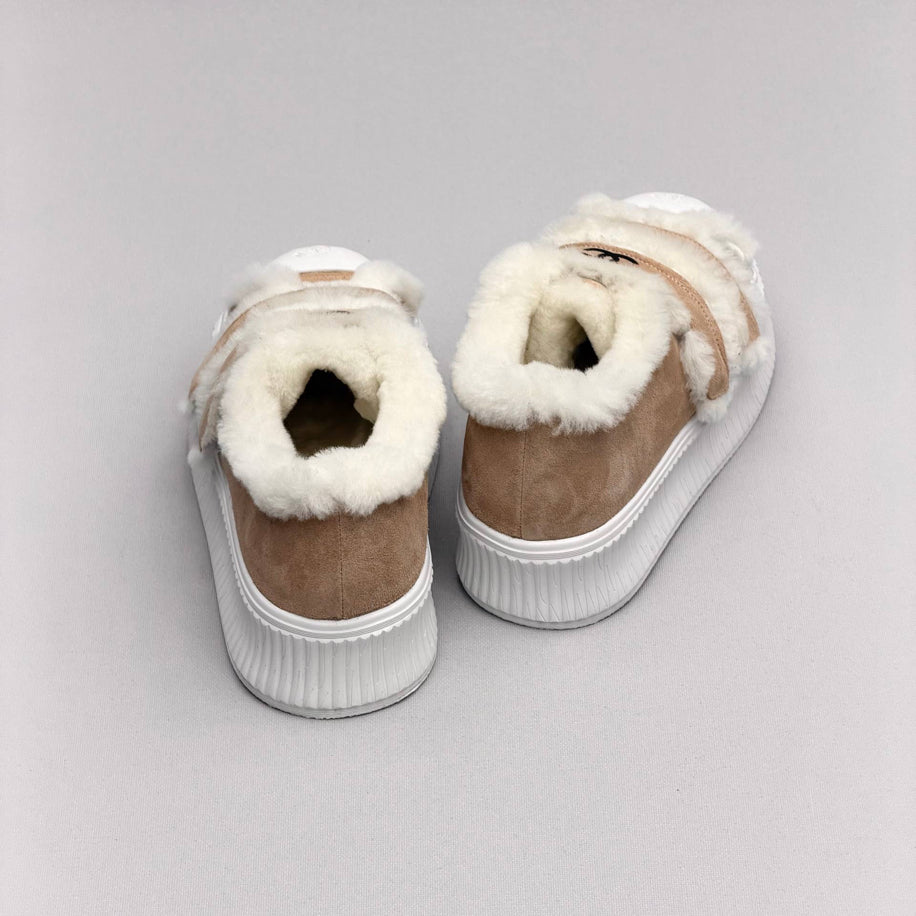 Chanel Shearling Strap Sneaker